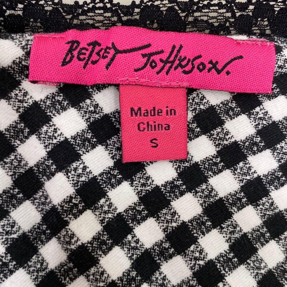 Vintage Y2K ๐ค๐ค Betsey Johnson Black and White Gingham Dress, NWOT, Size Small - Picture 5 of 6